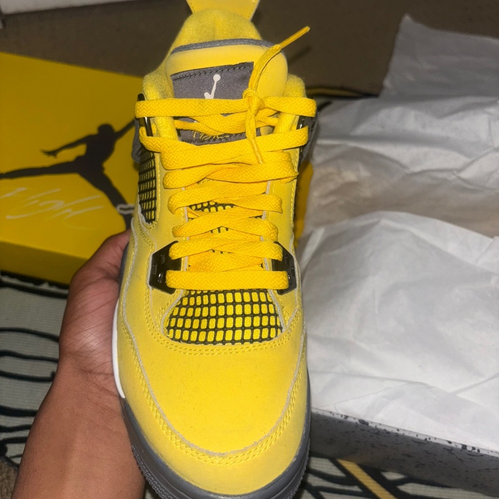 Jordan Kids Sneakers Yellow and Gray